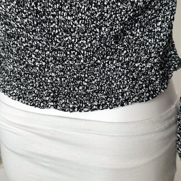 Abercrombie & Fitch Square Neck Balloon Puff Long Sleeve Top Ditsy Floral Print - Picture 15 of 16